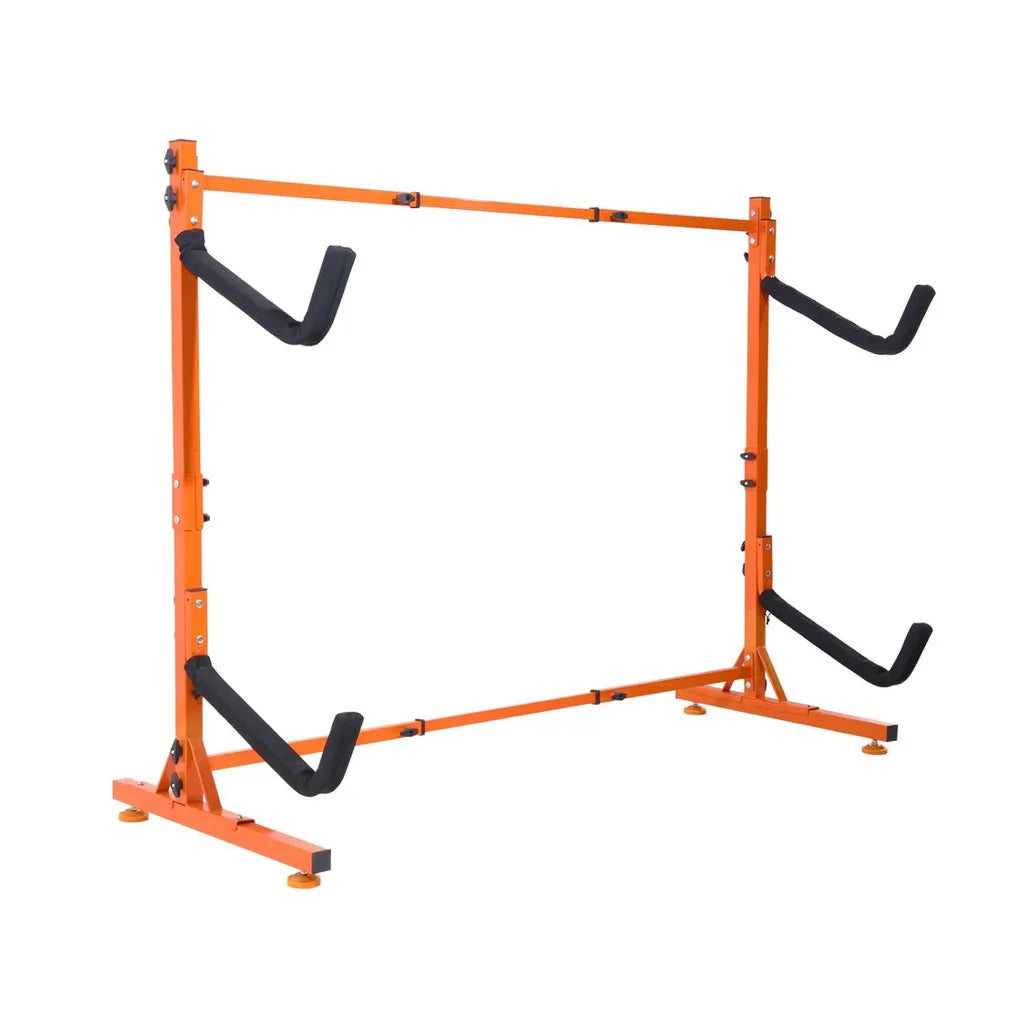 VEVOR Porte-kayak Autoportant, Ensemble de 2 Supports pour Canoë et SUP, Rack en Acier avec Bras Rembourrés, Largeur Ajustable, Capacité 79 kg pour Rangement de Planches