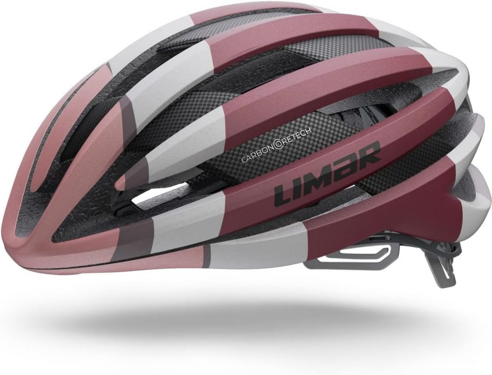 Casque Limar Air Pro Années 80, Gris Mat et Bordeaux, Taille L Adulte Unisexe
