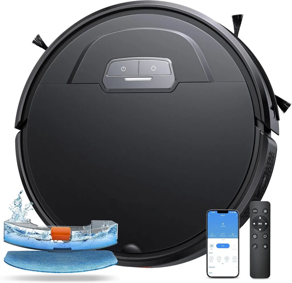 Aspirateur Robot Ultrafin Silencieux 8000Pa - Compatible Alexa et WiFi