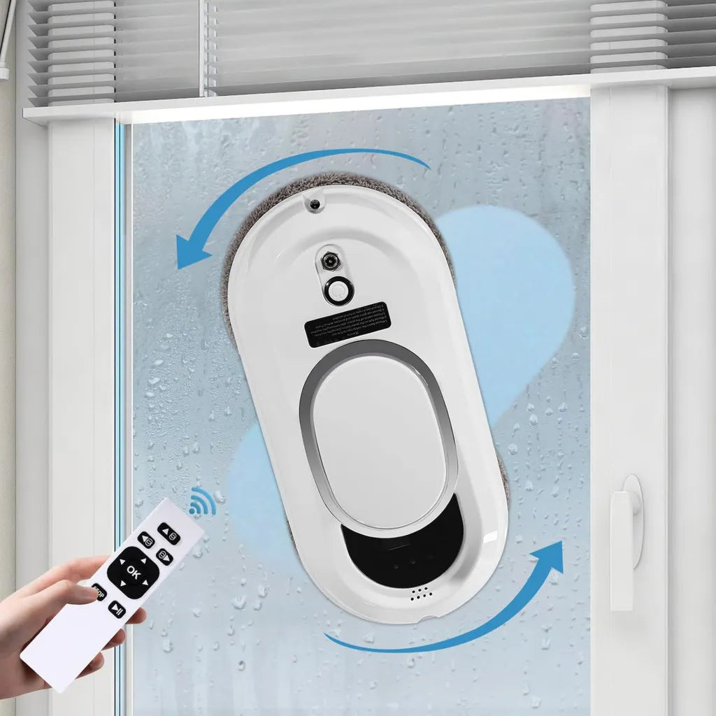 Nettoyeur de Vitres Intelligent avec Télécommande, Détection des Bords et Sécurité Anti-Chute