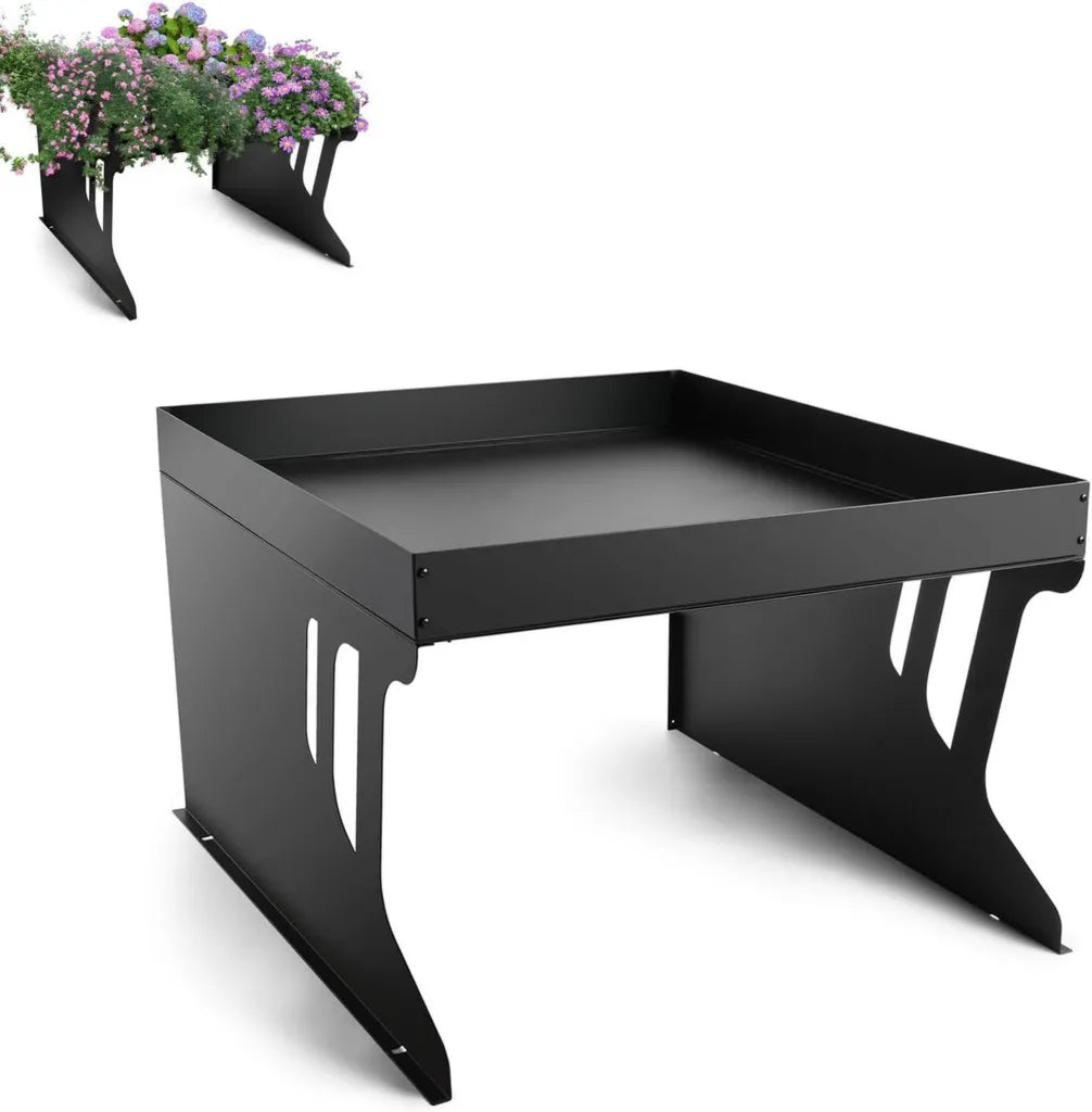 Abri en Acier pour Robot Tondeuse avec Jardin Suspendu, Protection Anti-UV, Pluie et Vent, 80x66x48 cm