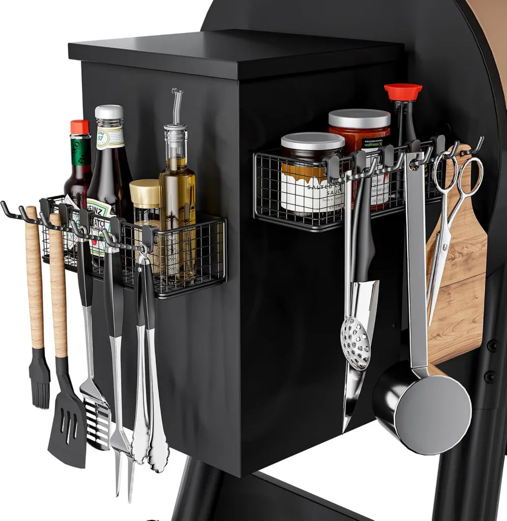 Étagère magnétique pour épices compatible avec barbecues Traeger et Pit Boss, lot de 2
