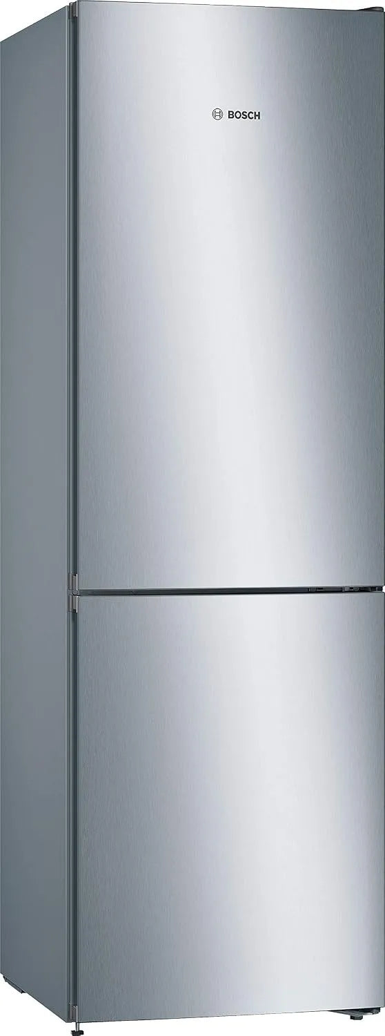 Bosch KGN36VLED Réfrigérateur combiné, 326 L, 186 x 60 cm, No Frost, éclairage LED, acier inoxydable, frigo avec congélateur, VitaFresh, Série 4