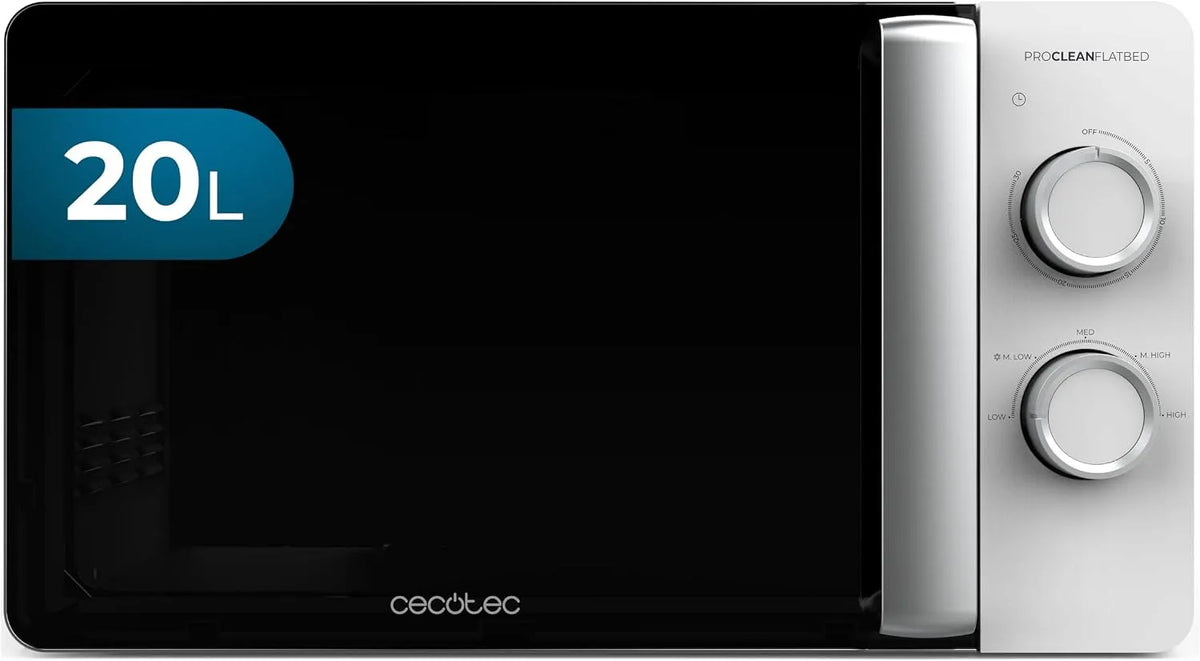 Cecotec 3DWave Micro-ondes, 20 L, 700 W, minuteur, intérieur céramique, four micro-ondes, Minuterie 30 min, 6 Niveaux, Technologie 3DWave