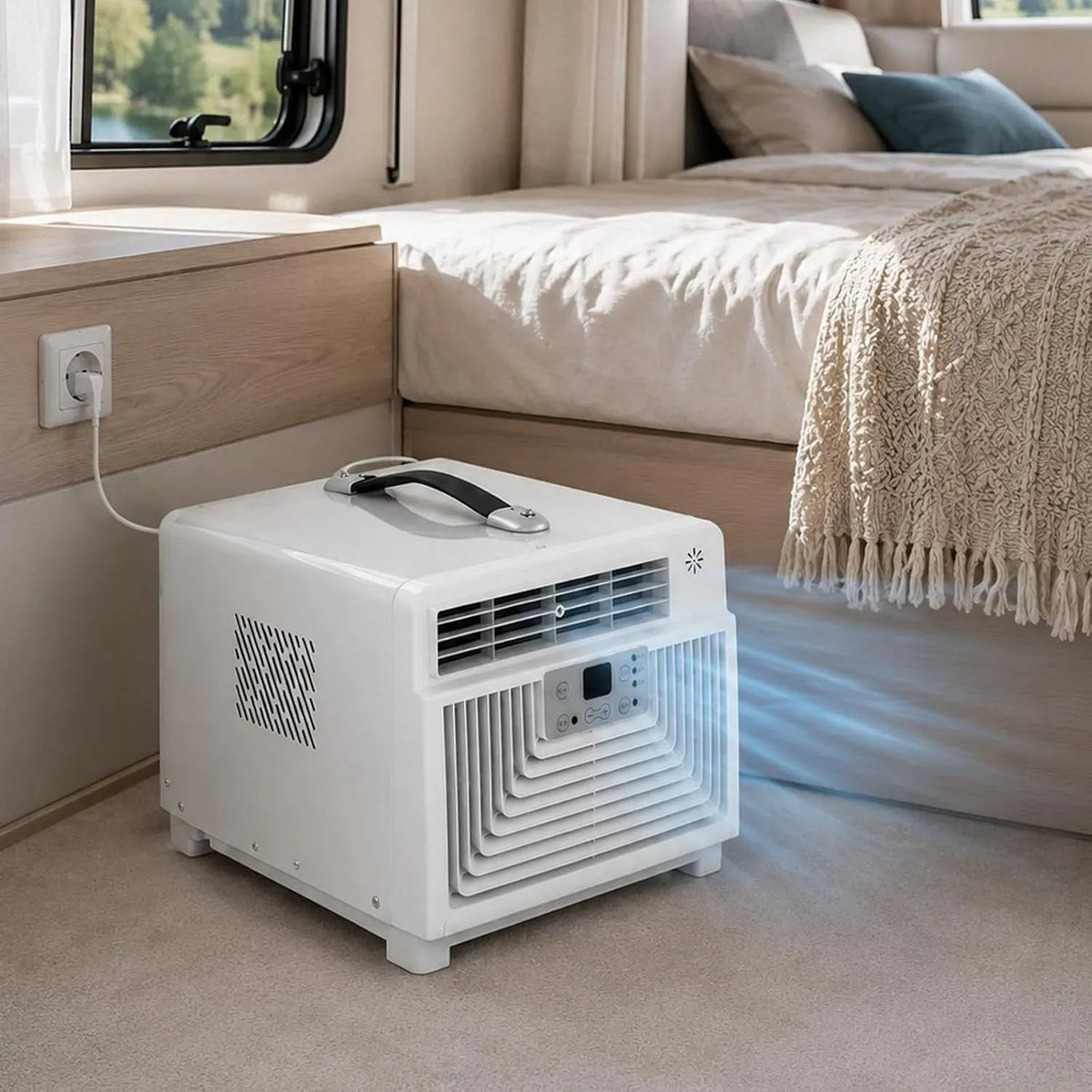 Climatiseur, 220 V, Climatiseur 3-en-1 1-12h, portable, minuteur, camping, Portable 220V 3400 BTU, Camping-Car Et Van