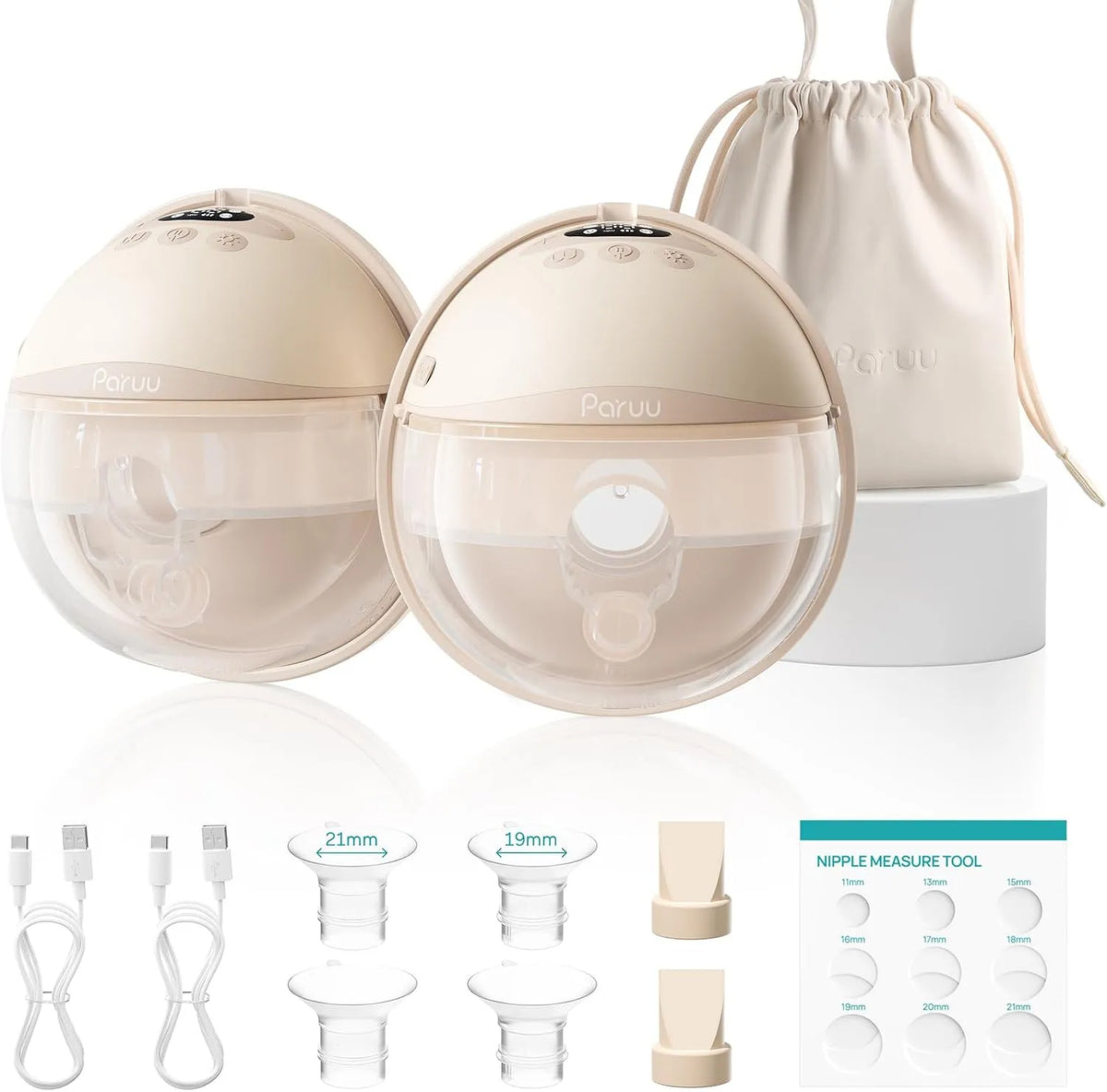Tire-lait, pompe d'allaitement, Paruu P16, portable, 4 modes et 12 niveaux, aspiration de 309 mmHg
