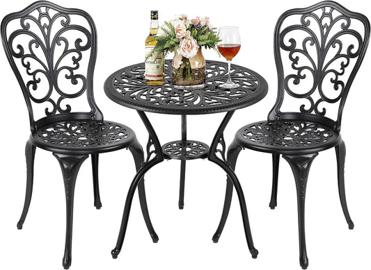 Salon de jardin et ensemble lounge – en aluminium, 60 cm, noir