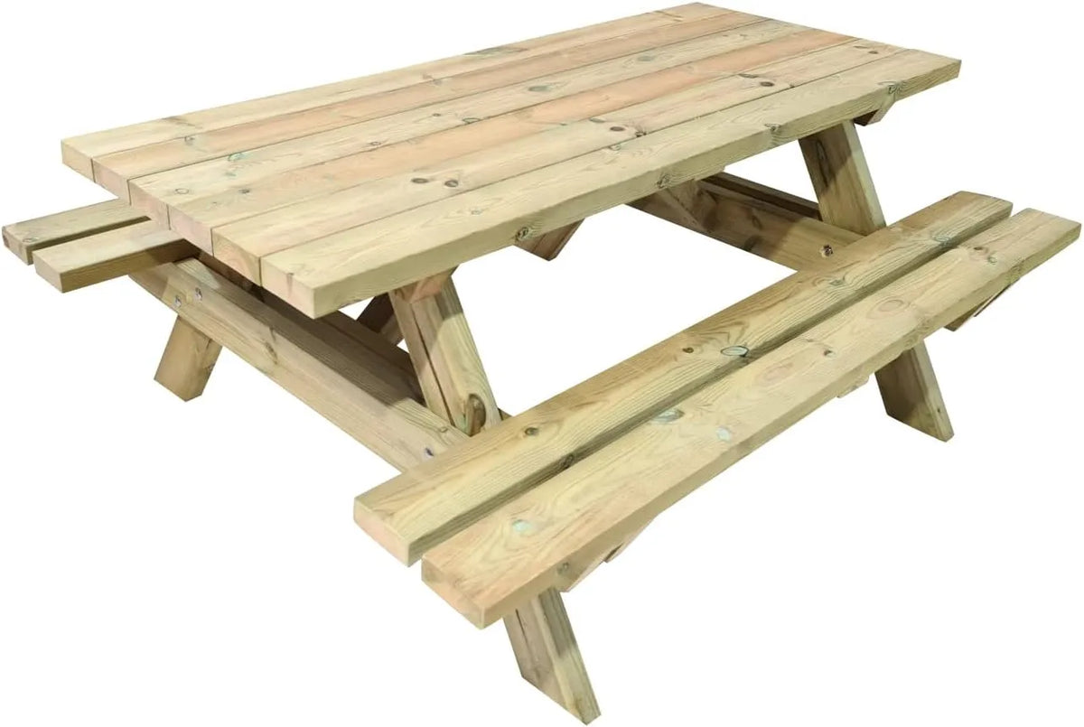 Table de pique-nique d'extérieur Munich – en bois, 180 cm