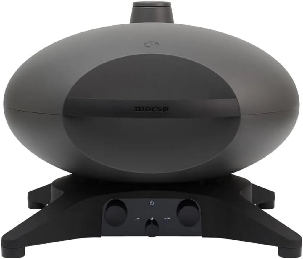 Barbecue Électrique Morsø Forno EL Medio avec Grille en Fonte, Design Scandinave pour Balcon, Terrasse et Jardin, Gris Anthracite
