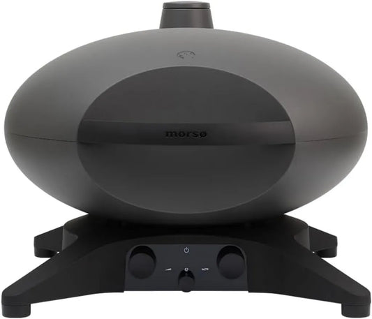 Barbecue Électrique Morsø Forno EL Medio avec Grille en Fonte, Design Scandinave pour Balcon, Terrasse et Jardin, Gris Anthracite