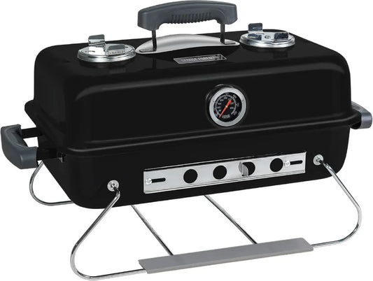 Barbecue à Charbon Portable George Foreman - Qualité Premium, Assemblage Facile, Poignée de Transport