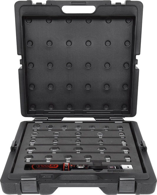 Clé dynamométrique, TOOLS, 29 Pièces, 9 × 12 mm, 50 Nm, noir