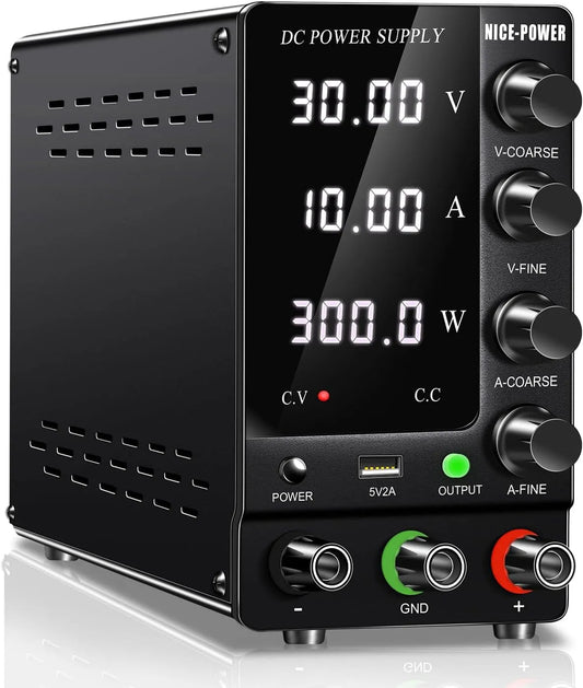 Alimentation CC régulée et bloc d'alimentation à découpage, avec affichage numérique, 30 V, 10 A, pour test électronique et réparation