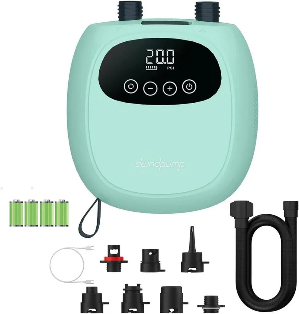 Pompe à Air Électrique 20PSI Rechargeable pour Paddle Gonflable, Kayak, Aile
