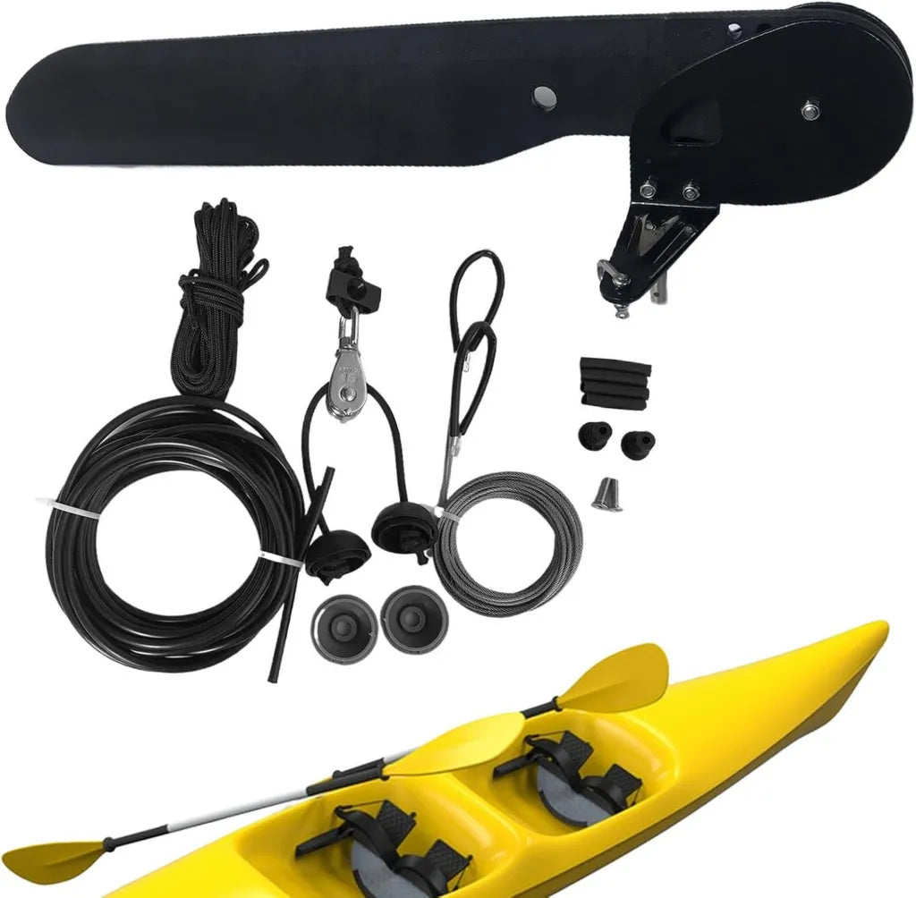 Kit de Direction Léger en Nylon pour Kayak et Canoë - Système de Gouvernail Complet