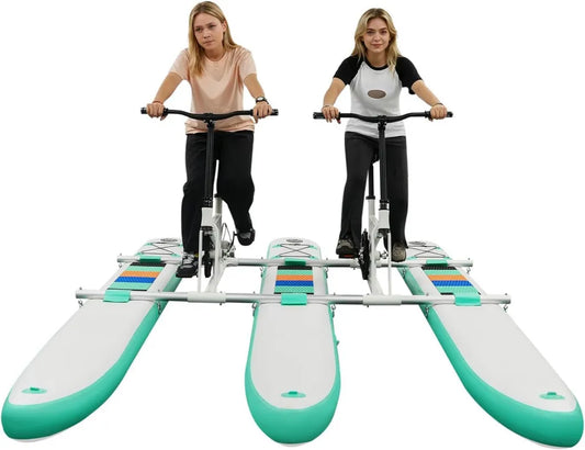 Vélo aquatique gonflable 2 places, charge max 180 kg, pédalo idéal pour lacs et rivières