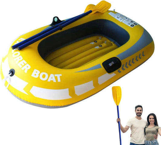 Kayak Gonflable de Loisirs pour 1-2 Personnes, Idéal pour la Pêche et les Lacs