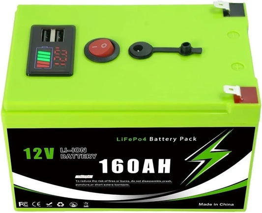 LiFePO4 Batterie lithium LiFePO4 et batterie solaire à décharge profonde, 200AH, 12v, alimentation solaire, avec BMS