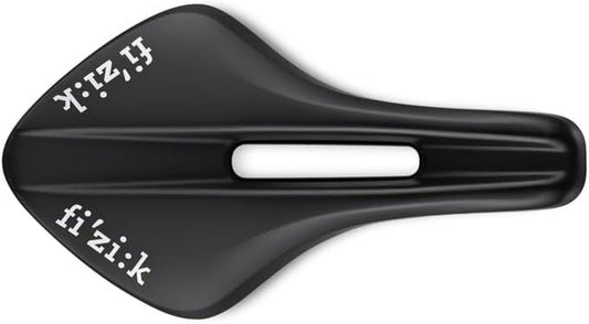 Selle de triathlon courte distance Fizik Transiro Aeris R5, carbone et alliage, 135 mm, noir