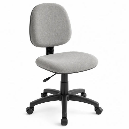Chaise de bureau pivotante à roulettes réglable en hauteur 58 x 58 x 84 à 96 cm polyester polypropylène gris clair noir
