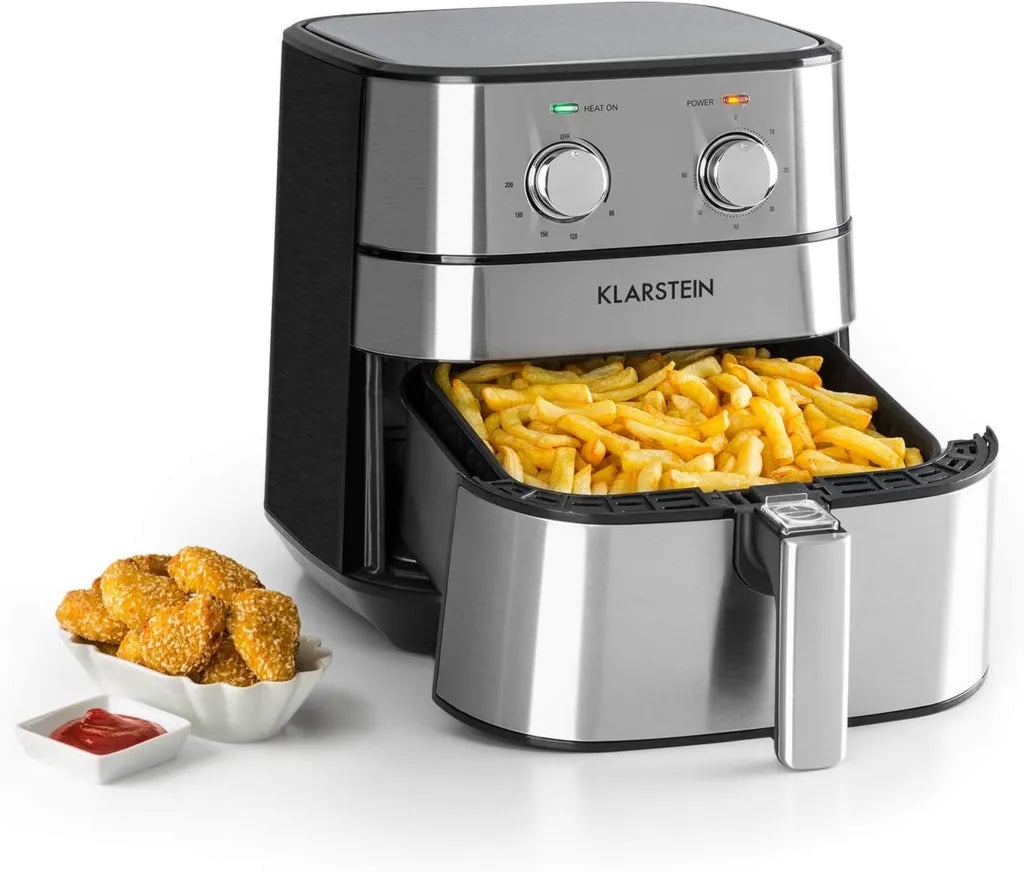 Friteuse sans huile Klarstein AeroVital, capacité 5,4L, 1700W, température réglable, minuterie, inox