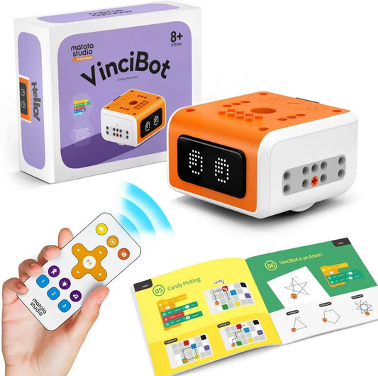 Robot Programmable Enfant 8-12 ans, Jouet Éducatif Interactif avec IA, Compatible Scratch et Python, Cadeau STEM Innovant