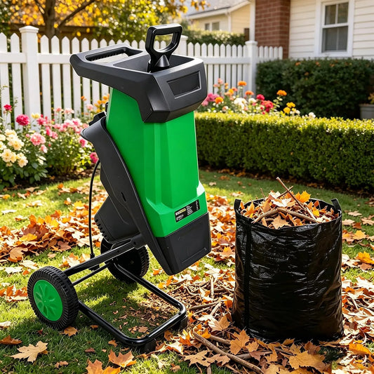 Broyeur de végétaux: en acier, format portable, 40mm, 50L, 2400W, pour l'entretien du jardin