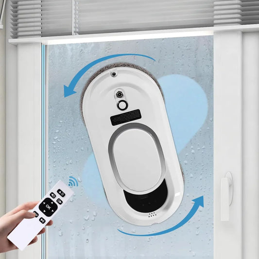 Nettoyeur de Vitres Intelligent avec Télécommande, Détection des Bords et Sécurité Anti-Chute