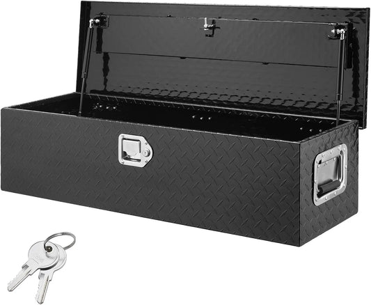 VEVOR Boîte à Outils pour Camion en Aluminium 99x33x25 – avec poignée, avec rangement, verrouillable, 99 × 33 × 25,4 cm, pour l'entretien automobile