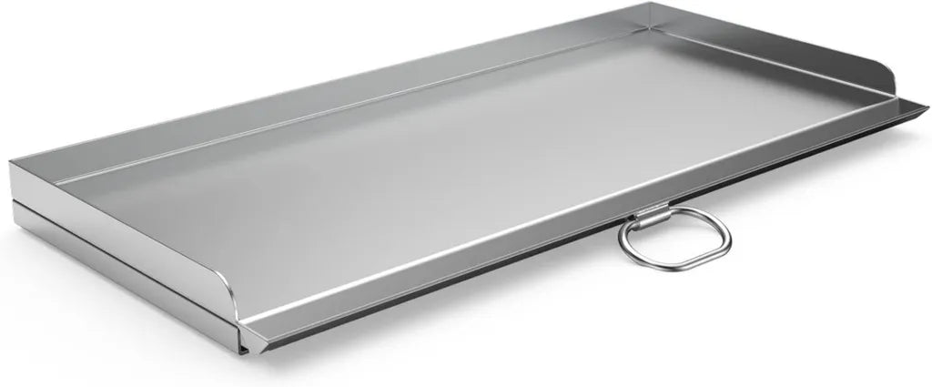 Plaque de Cuisson en Acier Inoxydable de Remplacement avec Poignée pour Camp Chef, Compatible Système 2 Brûleurs 35,6 cm
