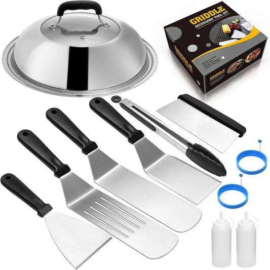Accessoires de Grill Compatibles avec Blackstone et Camp Chef, Outil de Raclage pour Plaque de Cuisson avec Dôme de Fusion pour Cuisine Extérieure