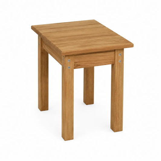 Table d’appoint extérieure carrée 50 x 50 x 50 cm bambou massif brun clair