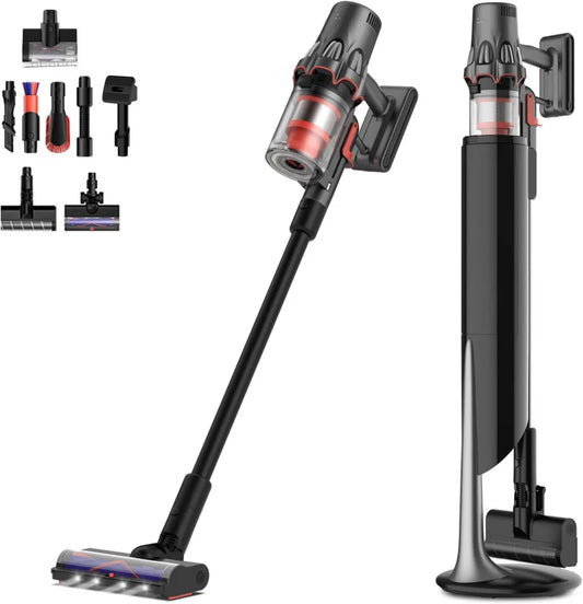 Aspirateur sans Fil Deerma DEM-T50W, 30kPa, 590W avec Station Automatique - Parfait pour Animaux et Sols Durs