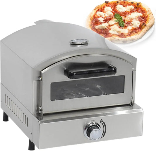 Four à pizza extérieur au gaz avec pierre, idéal pour pizzas, viandes et grillades en plein air