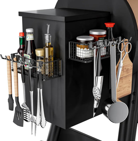 Étagère magnétique pour épices compatible avec barbecues Traeger et Pit Boss, lot de 2