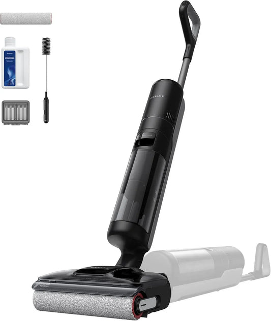 Aspirateur H12, nettoyage auto à chaud à 90 °C, 18 000Pa, portée à Plat 180°, 50 minutes de nettoyage, séchage 5 min