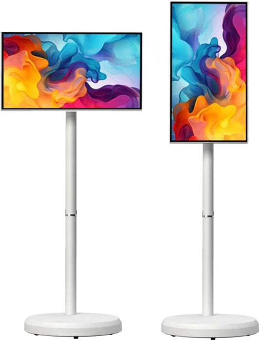 Smart TV 128G, 21, 5 pouces, téléviseur, 4K UHD, portable, tactile, Android OS, Rotation pivotante complète 6+, 6G + Storage, Android 14 OS, Batterie