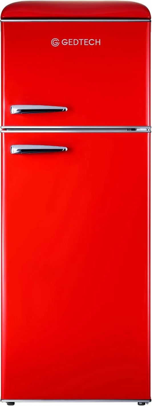 Congélateur GDPV215RD, 215 L, armoire congélateur, rouge, GEDTECH Refrigerateur Congélateur haut rétro GDPV215RD - Rouge - Capacité 215L - Faible