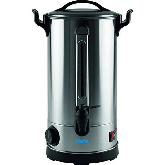 Robinet de cuisine, 9 L, 30 à 110 °C, acier inoxydable, Ancona 10 Marmite à Vin Chaud/Distributeur d'Eau Chaude, Plage de Température de 30 à 110 °C
