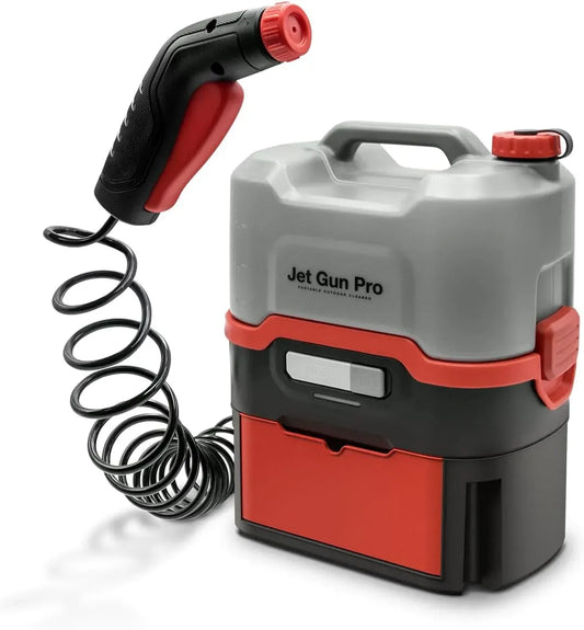Nettoyeur haute pression, 8 L, portable, grand réservoir, Errecom JET GUN PRO+, Tuyau Spiralé 3 m, Poids 2,9 kg, Réservoir d'Eau de 8 L