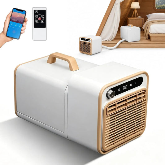 Climatiseur, 1500 W, 40 dB, portable, tactile, minuteur, silencieux, camping, Télécommande Tactile & Commande App