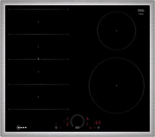 NEFF T66SHE4L0 Plaque à induction, 60 cm, table de cuisson à induction, tactile, autonome, Home Connect, noir, Twist Touch, Smart Hood Automatic