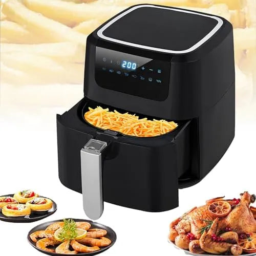 Cuisinière avec four, 5 L, 1400 W, tactile, minuteur, 65-200 degrés, minuterie 1-90 Minutes, Friteuse à air, cuisinière antiadhésive sans Huile