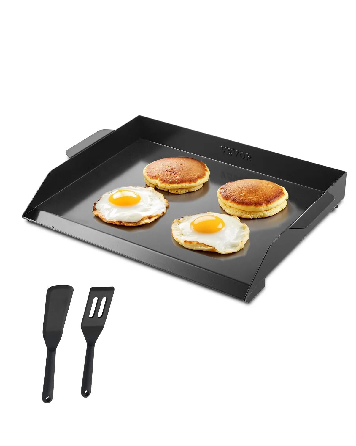 VEVOR Four électrique, 502 x 370 mm, portable, camping, noir, VEVOR Plaque de cuisson en acier au carbone, plaque de four rectangulaire universelle à