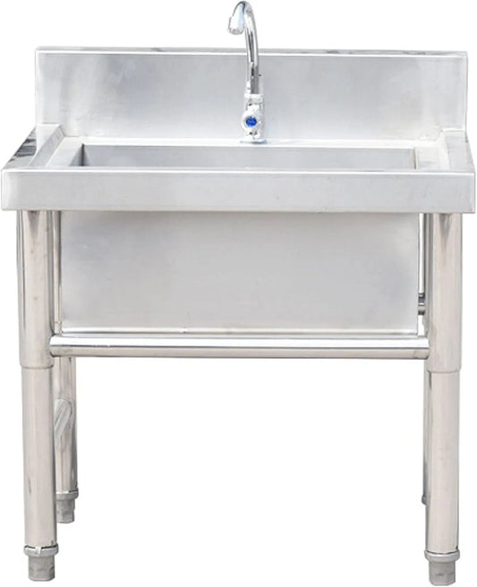 Lave-linge cm, 60 19.7in, 50 cm, professionnel, acier inoxydable, 50cm, Évier Utilitaire autoportant pour Lave-Linge et sèche-Linge, évier de Sol