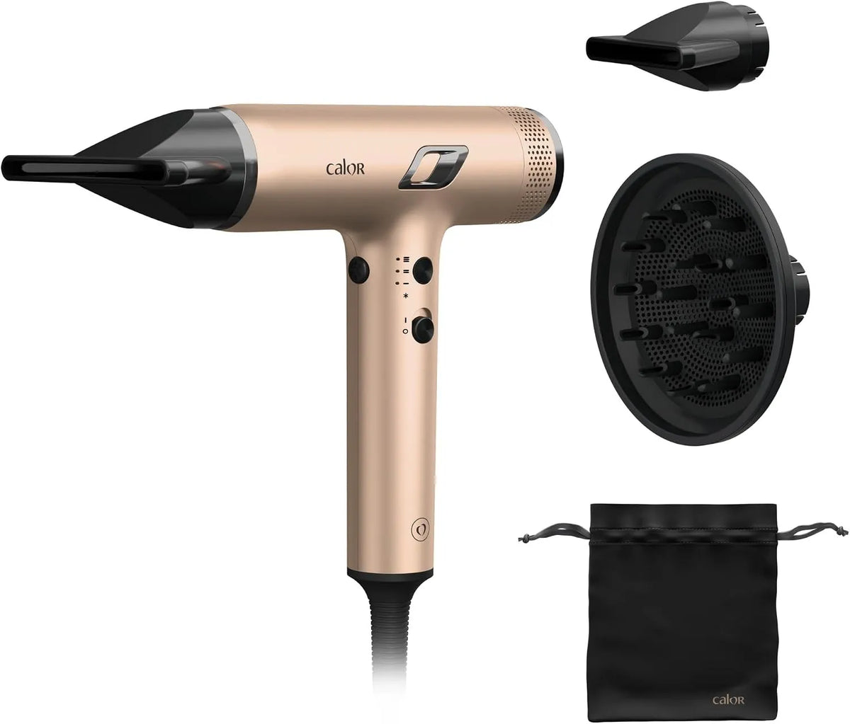 Nano Trésor Sèche-cheveux ultra-léger & compact, Calor, 300g, Dune