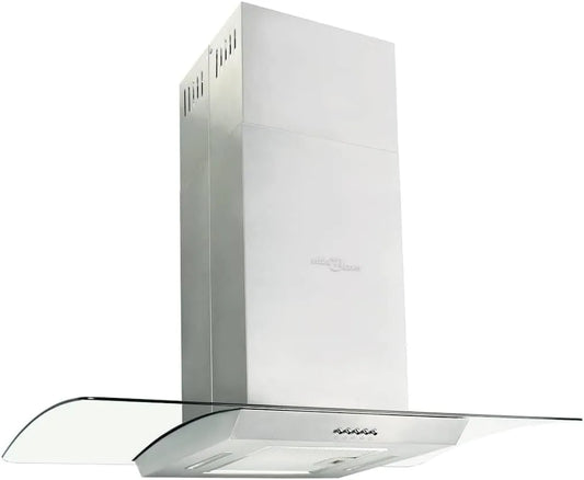 Hotte aspirante, 90 cm, hotte de cuisine, acier inoxydable, Hotte îlot 90 cm Acier inoxydable 756 m3 h LED