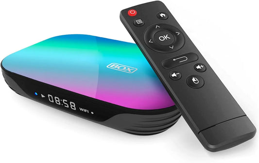Smart TV DDR3 S905x3, téléviseur, USB, Wi-Fi, 4 Go 32 Go EMMC Processeur Quad Core Double WiFi 2, +32G, xUMIUZIY Boîtier TV 8K, 4 GHz 5 GHz Gigabit