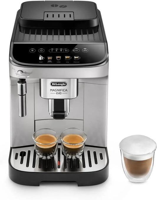 De'Longhi ECAM380.95.TB Mousseur à lait, émulsionneur à lait, tactile, Machine à Café Automatique 24 Boissons Titanium, Boissons à une Touche