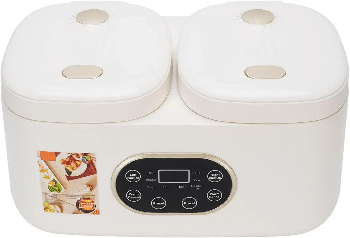 Repas de Groupe, Réchaud Électrique Double Cuve 2L + 2L équipé de Couvercle Amovible pour Buffet Chaud, Multifonctionnel pour Fêtes, Réunions